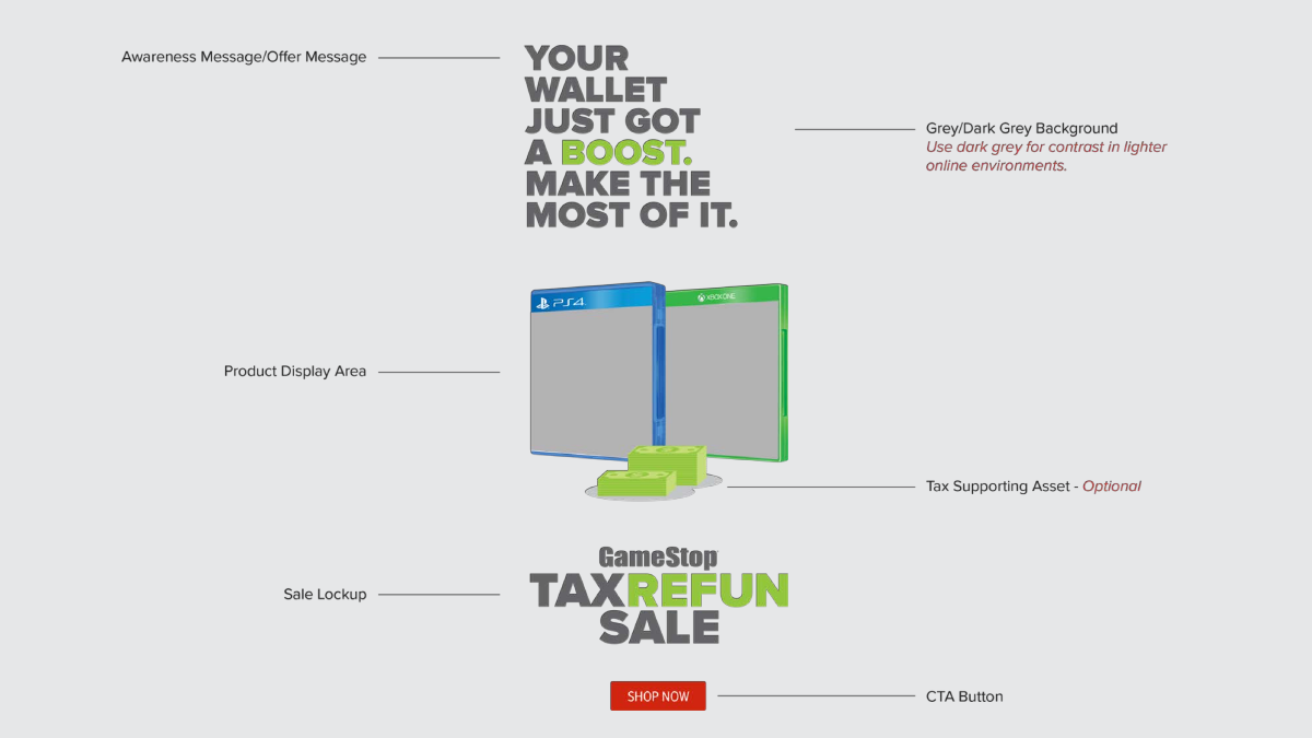 GameStop Tax Refund campaign creative