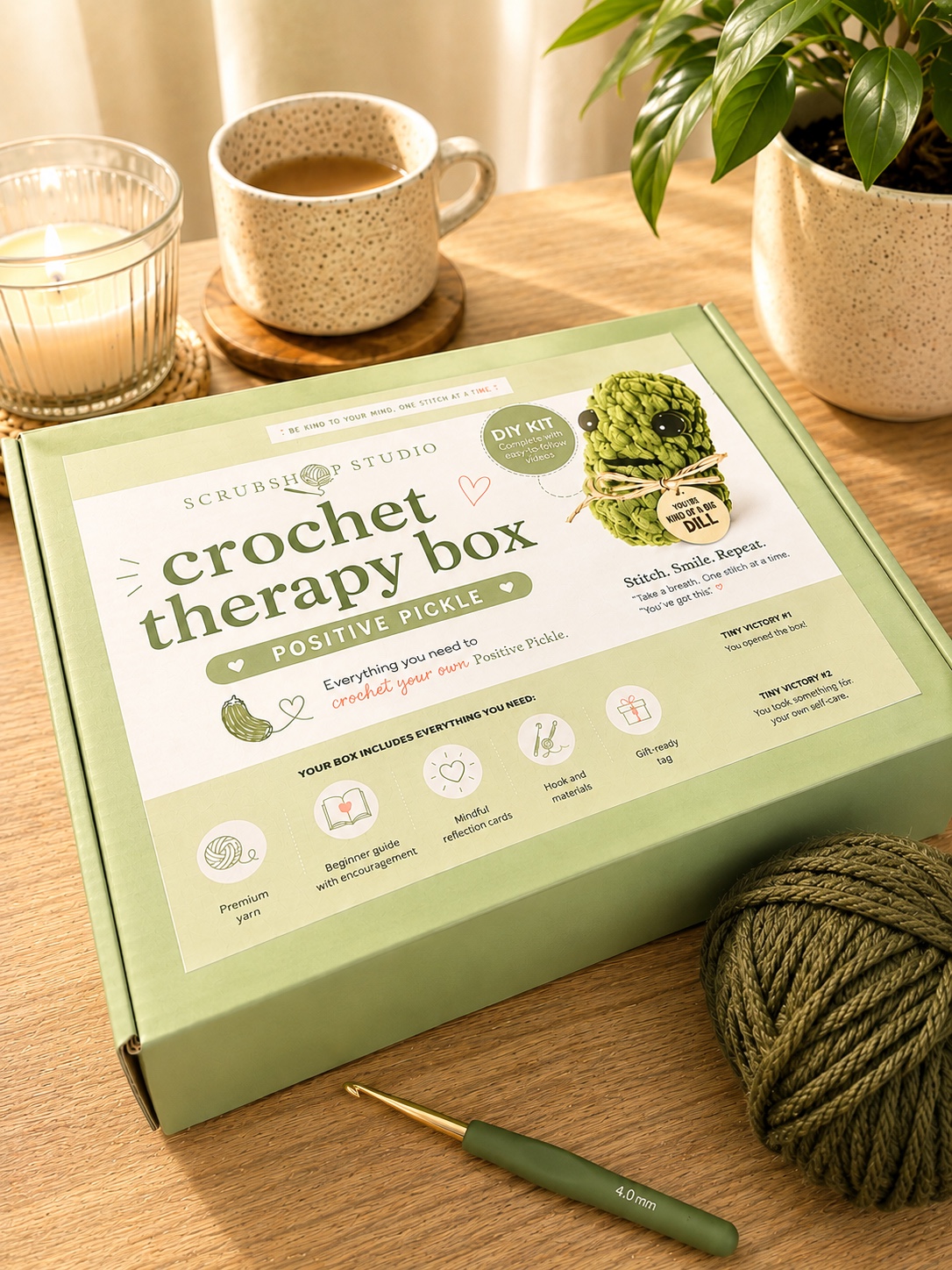 ScrubShopStudio Crochet Therapy Box packaging